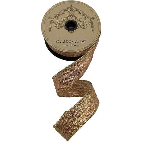 1.5" Copper Wired Crushed Metallic Lamé Ribbon | 10 Yards | shoptreeboutique.com