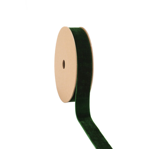 1" Spruce Green Velvet Ribbon | 10 Yards
