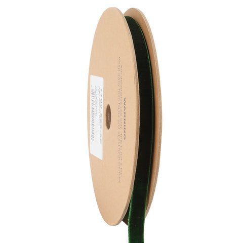 3/8" Spruce Velvet Ribbon| 10 Yards
