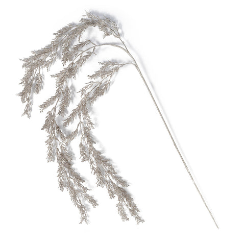 50-Inch Platinum Glitter Mini Boxwood Spray, shoptreeboutique.com