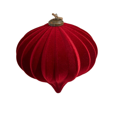 6-Inch Burgundy Velvet Onion Ornament, shoptreeboutique.com