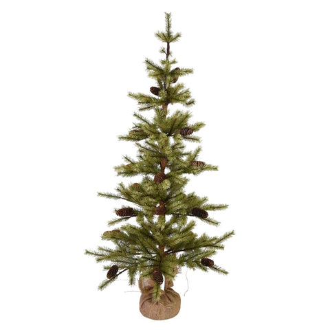 4' Pine Tree with Cones and Burlap Base, shoptreeboutique.com