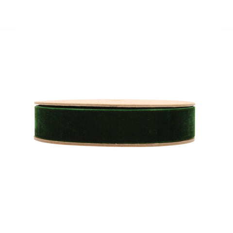 1" Spruce Green Velvet Ribbon | 10 Yards