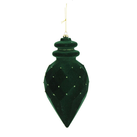 10" Hunter Green Finial Ornament, shoptreeboutique.com