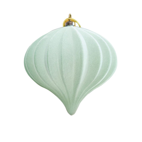 Flocked Eucalyptus Onion Ornament