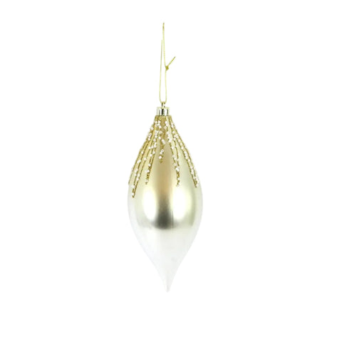 Platinum Gold Finial Ornament, shoptreeboutique.com
