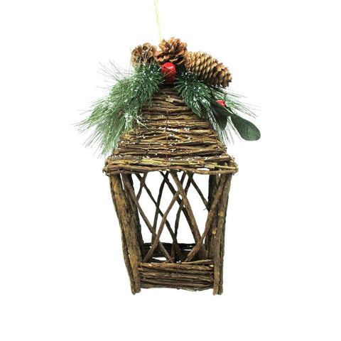 14" Vine Lantern Ornament with Trim, shoptreeboutique.com