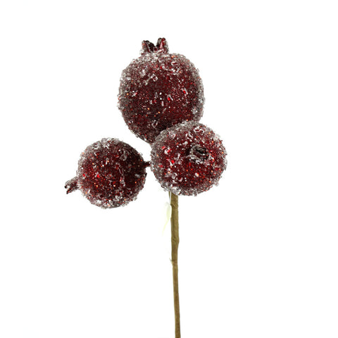 10" Red Pomegranate Pick, shoptreeboutique.com