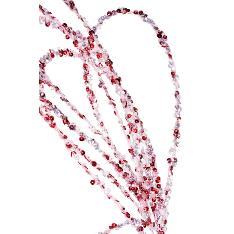 36" Sequin Loop Spray - Red & White, shoptreeboutique.com