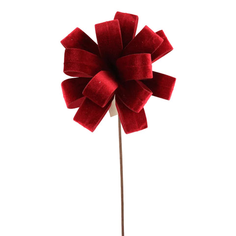 20" Red Velvet Ribbon Stem, shoptreeboutique.com