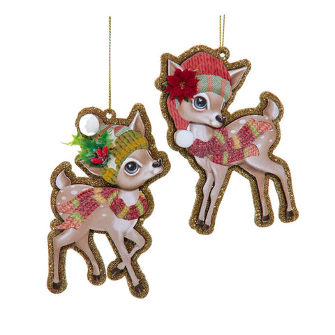 5" Reindeer Ornament Set of 2, thetreeboutique.ai