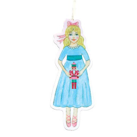 Nutcracker Ballet Lacquered Wood Ornament - Clare, shoptreeboutique.com