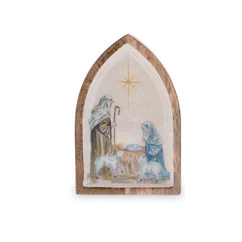Holy Family Mango Wood Shelf Sitter, shoptreeboutique.com