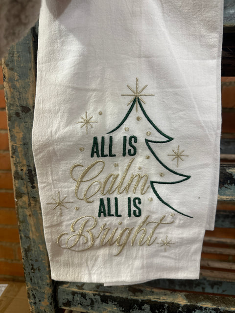Calm & Bright Christmas Tree Towel