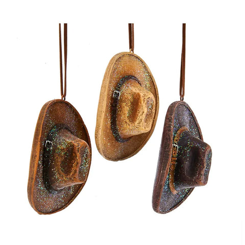 Cowboy Hat Ornaments, Set of 3, thetreeboutique.ai