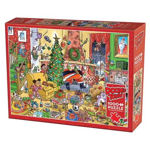 DoodleTown: Catching Santa 1000-Piece Puzzle, shoptreeboutique.com