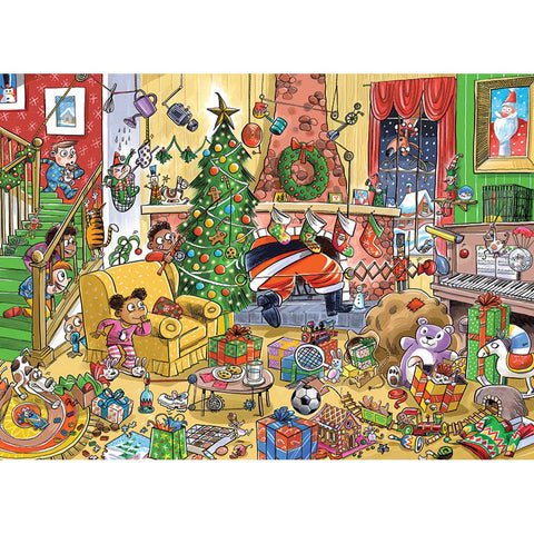 DoodleTown: Catching Santa 1000-Piece Puzzle, shoptreeboutique.com