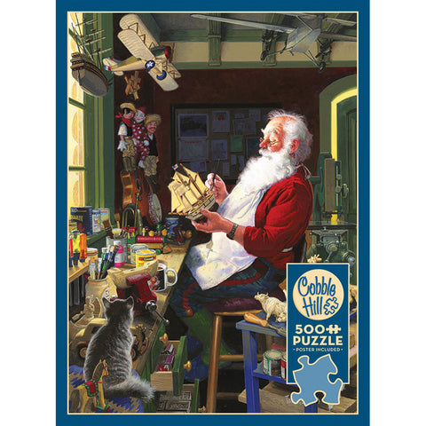 Santa's Workbench 500-Piece Puzzle, shoptreeboutique.com