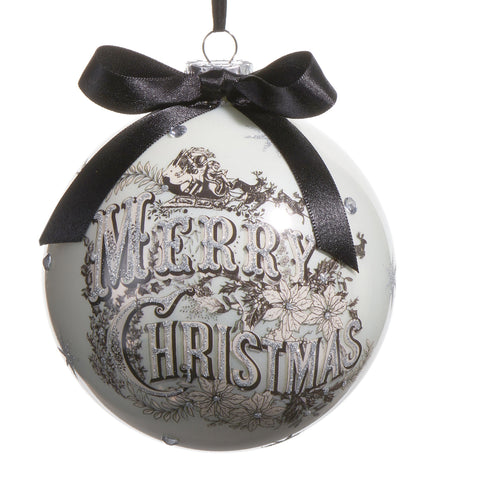 5" Vintage Merry Christmas Ball Ornament, shoptreeboutique.com