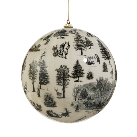 6" Through The Woods Ball Ornament, shoptreeboutique.com