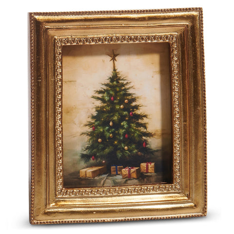 5" x 6" Gilded Christmas Framed Art - Tree, shoptreeboutique.com