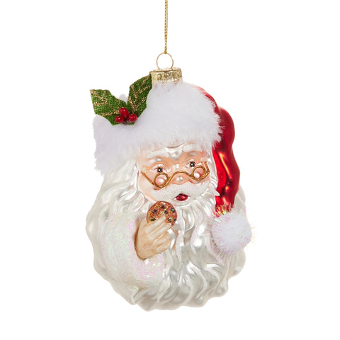5" Santa with Cookie Ornament, shoptreeboutique.com