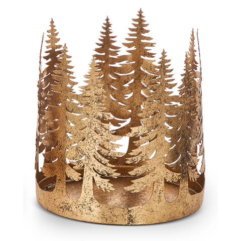 7" x 7" Gold Tree Hurricane, shoptreeboutique.com