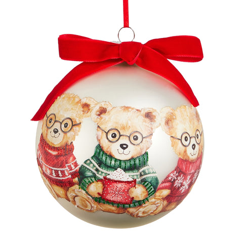 5"Beary Christmas Ball Ornament, shoptreeboutique.com