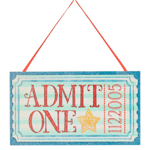 10" The Spectacular Ticket Ornament - Blue, shoptreeboutique.com
