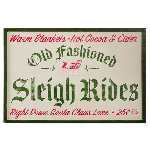 28" x 18.5" Sleigh Rides Wall Art, shoptreeboutique.com