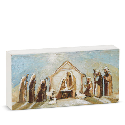 10" Miraculous Night Block Nativity Scene, shoptreeboutique.com