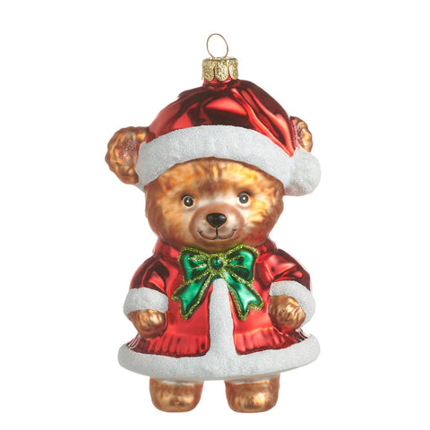 4.75" Mrs. Beary Christmas Ornament, shoptreeboutique.com