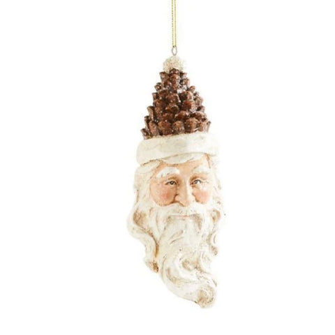 Pinecone Santa Head Ornament - Style 3, shoptreeboutique.com