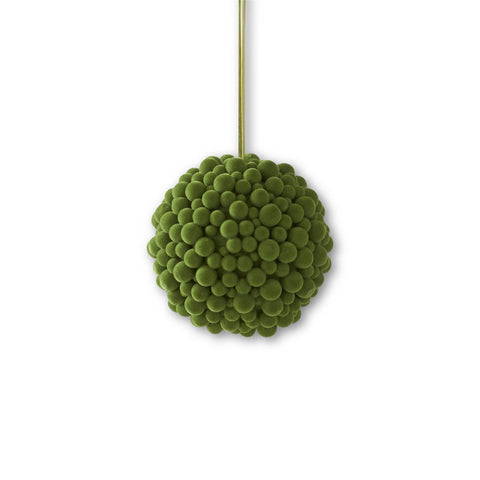 4.75 Inch Green Multi Size Pompom Ball Ornament, shoptreeboutique.com