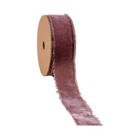 1 1/2" Frayed Velvet | Lavender | 5 Yard Roll, shoptreeboutique.com