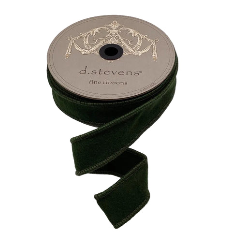 1.5" d.Stevens Green Wool Felt Ribbon | 10 Yards, shoptreeboutique.com