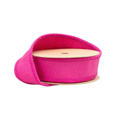 1" Hot Pink with Metallic Fused Backing | 10 Yard Roll, shoptreeboutique.com