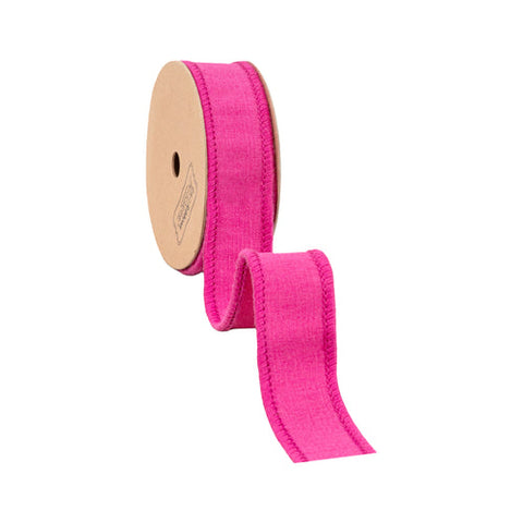 1" Hot Pink with Metallic Fused Backing | 10 Yard Roll, shoptreeboutique.com