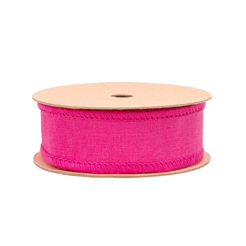 1" Hot Pink with Metallic Fused Backing | 10 Yard Roll, shoptreeboutique.com