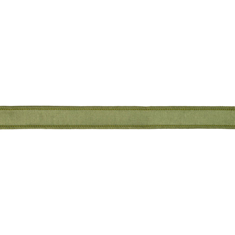 1" Moss and Gold Metallic Wired Dupioni Ribbon | 10 Yards, shopreeboutique.com
