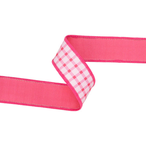 1 1/2" Coral Gridlines on White, Coral Backing | 10 Yard Roll, shoptreeboutique.com
