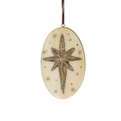Lacquer Enamel Star Ornament, shoptreeboutique.com