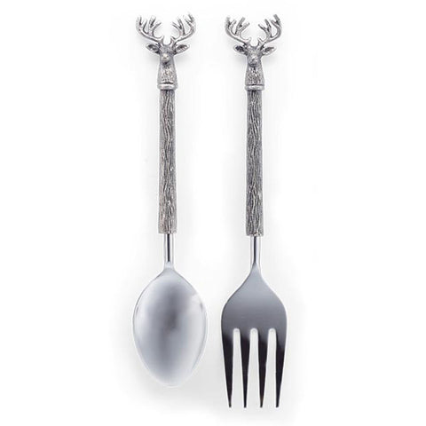 Deer Head and Antler Large Serving Set, shoptreeboutique.com