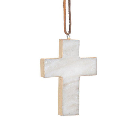 Marble Cross Ornament, shoptreeboutique.com