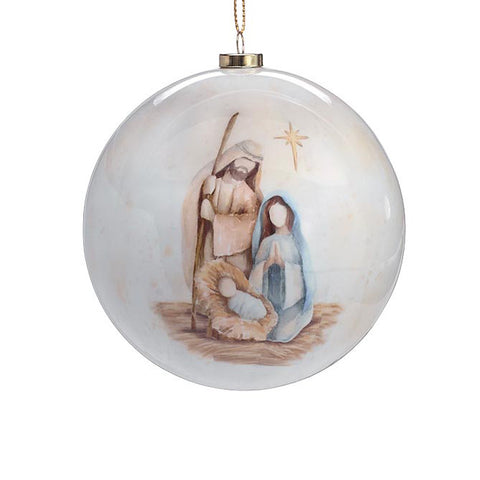 4" Holy Family Paper Mache Ornament, shoptreeboutique.com