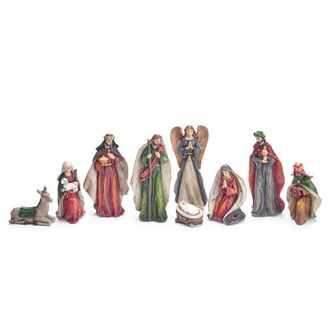 Colorful 9-Piece Nativity Set, shoptreeboutique.com