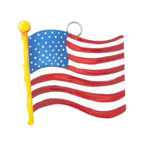 Mini Waving USA Flag on Pole Charm, shoptreeboutique.com