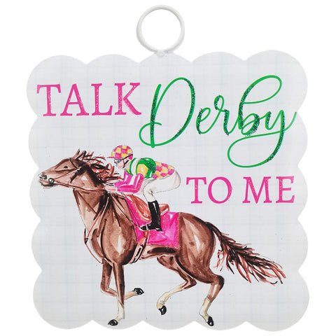 Mini Scallop Art "Talk Derby To Me", shoptreeboutique.com