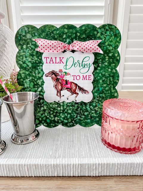 Mini Scallop Art "Talk Derby To Me", shoptreeboutique.com