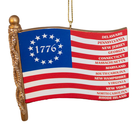 13 Colonies 1776 American Flag Ornament by Kurt Adler shoptreeboutique.com